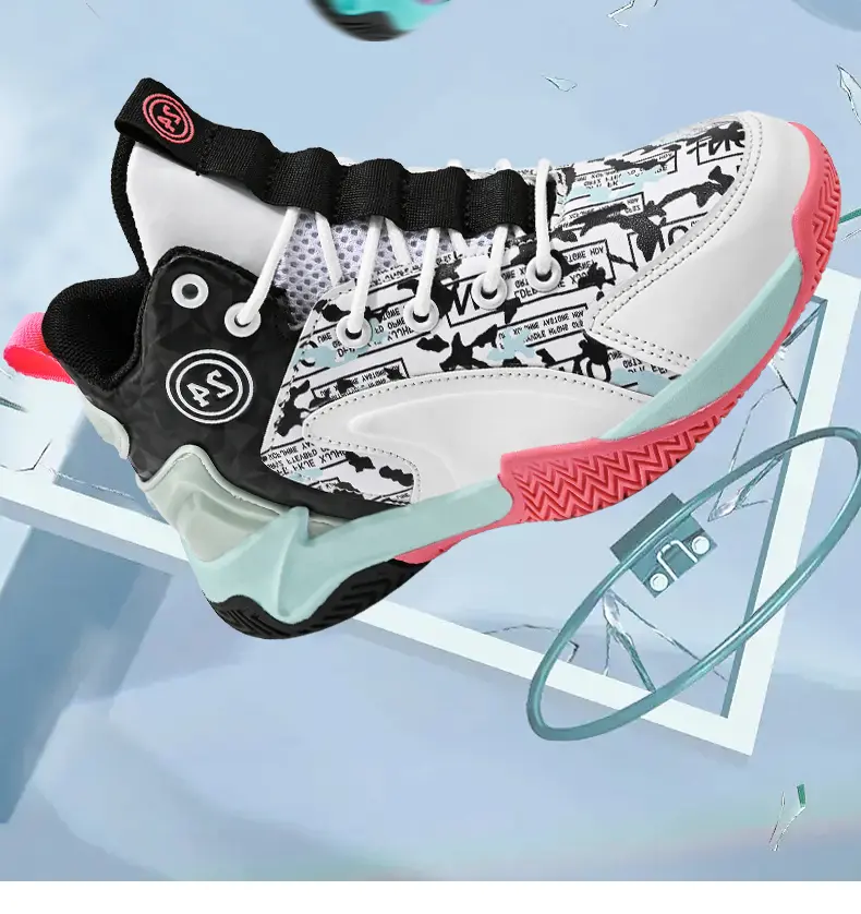 Outdoor Sport Flooring - Tienermeisjes Eenvoudige mode basketbalsneakers Minimalistisch Veelzijdig